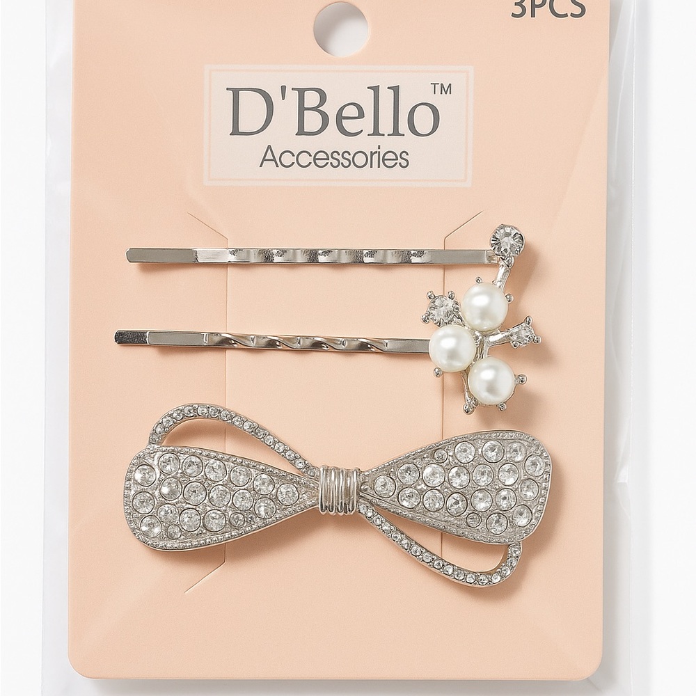 Silver Hair Accessory Set
